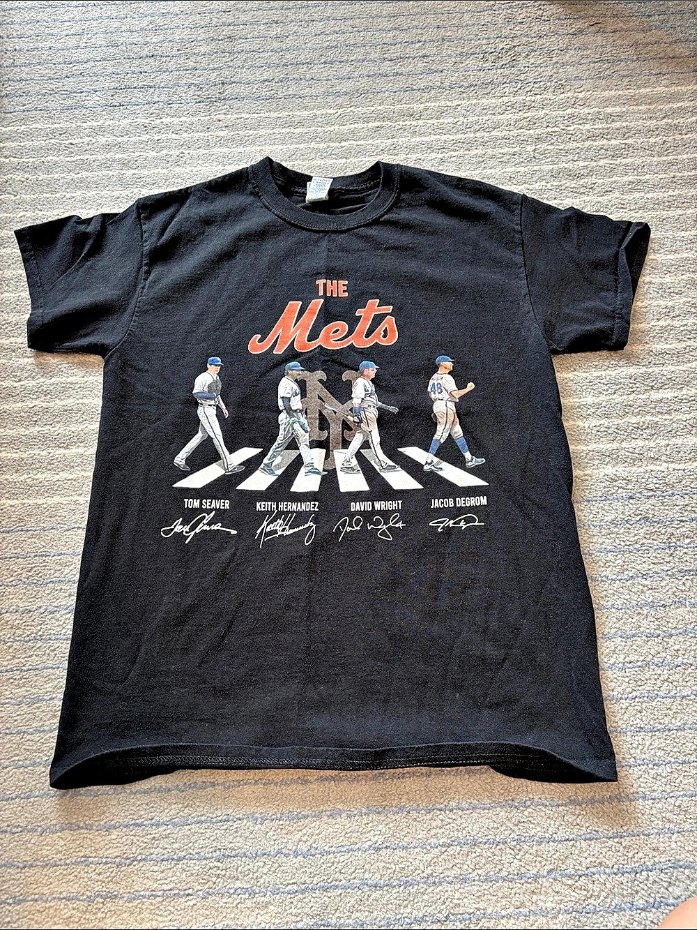 Mets Baseball Tee in Black